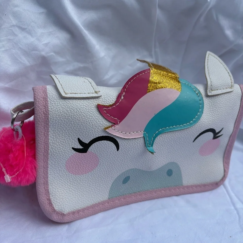 Charming White and Pink Unicorn Bag